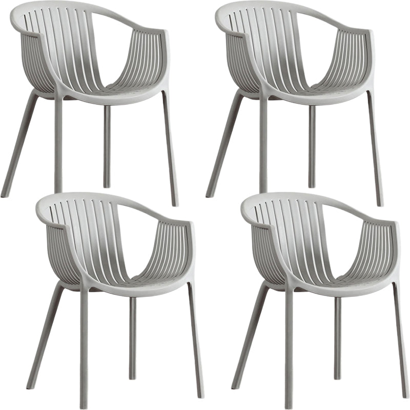 Contemporary Dining Chairs Arm Chair with Plastic Legs for Home