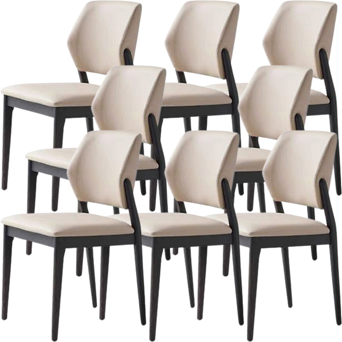 Contemporary Side Dining Chairs Open Back Dining Room Chair for Home