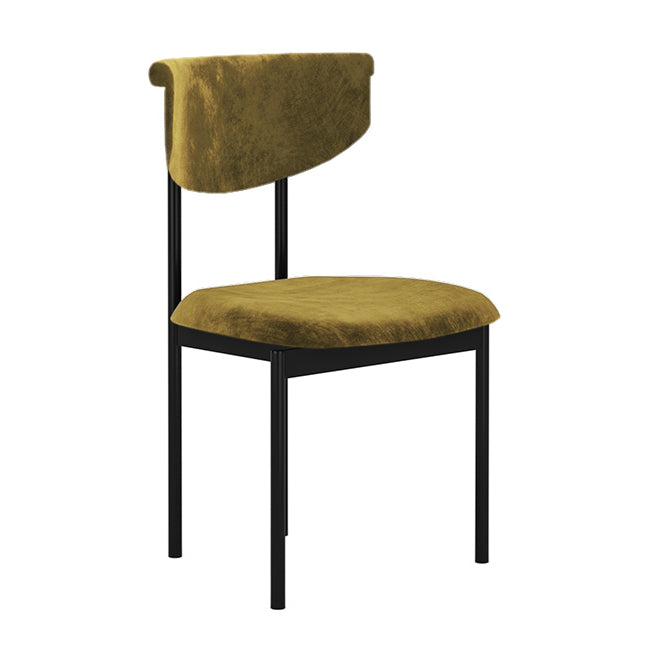 Black Iron Frame Dining Chairs Modern Armless Open Back Dining Side Chair