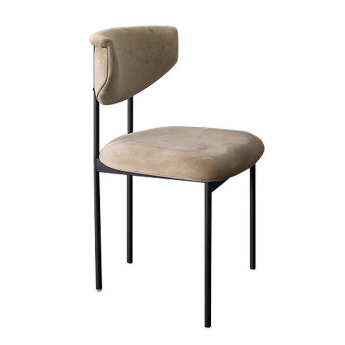 Black Iron Frame Dining Chairs Modern Armless Open Back Dining Side Chair