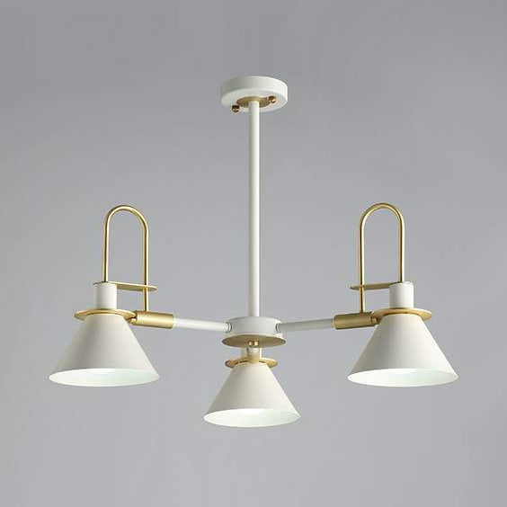 Luz de suspensión de emprendimiento de metal de araña de embudo de embudo de Macaron Loft
