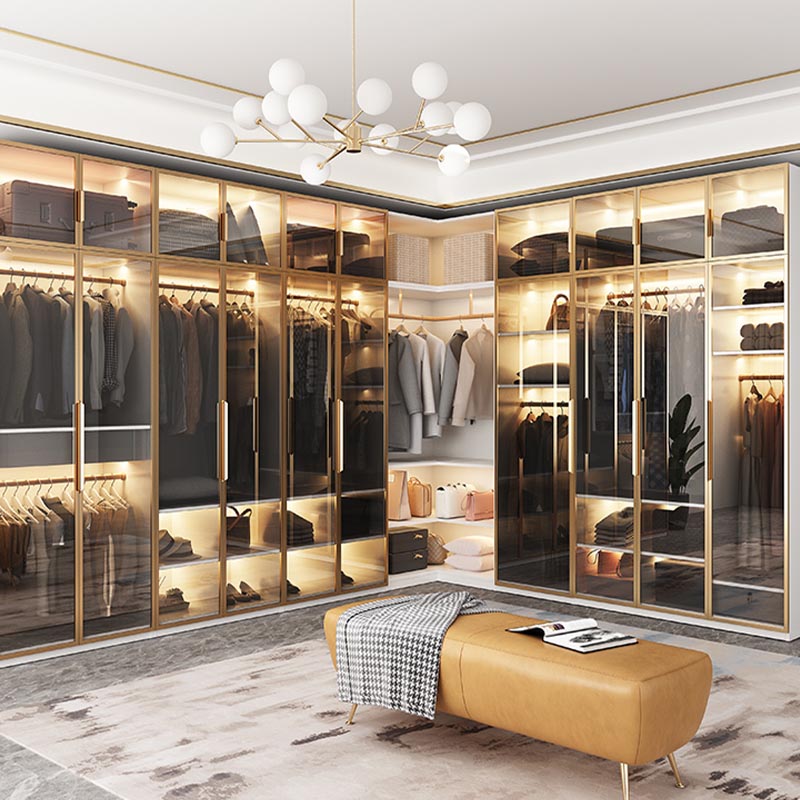 Modern Style Wardrobe White Color Wood Wardrobe Closet with Shelves