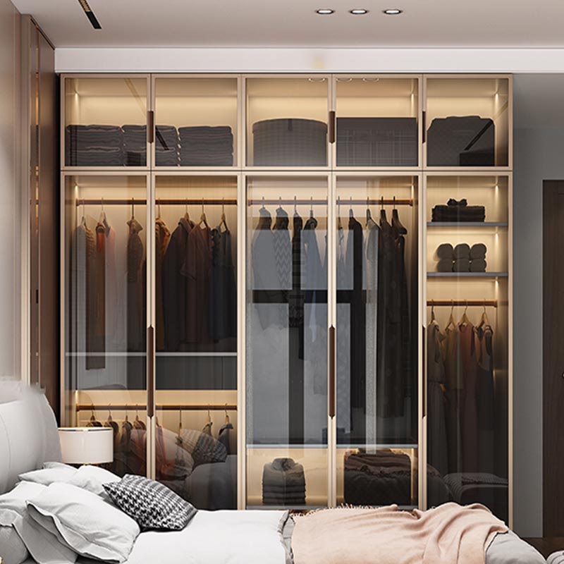 Modern Style Wardrobe White Color Wood Wardrobe Closet with Shelves