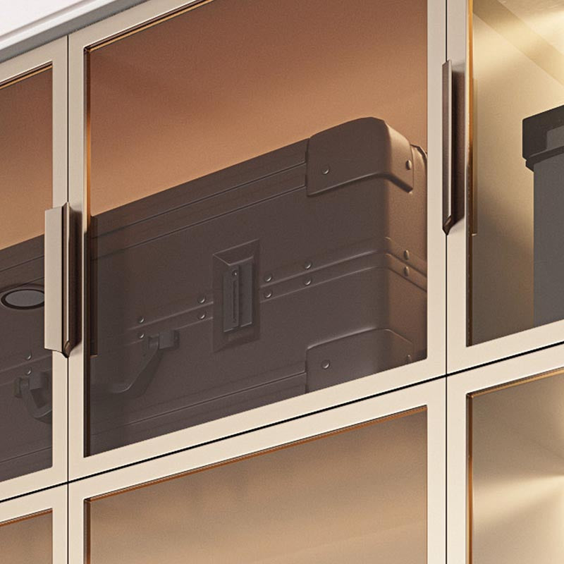 Modern Style Wardrobe White Color Wood Wardrobe Closet with Shelves