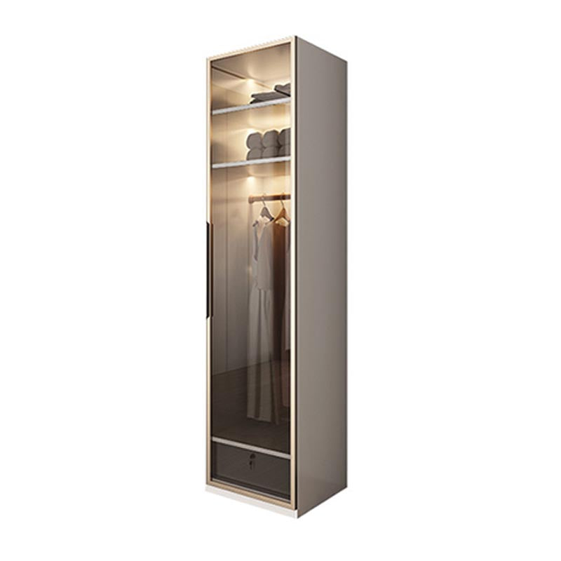 Modern Style Wardrobe White Color Wood Wardrobe Closet with Shelves
