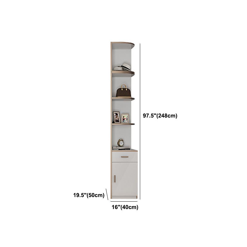 Modern Style Wardrobe White Color Wood Wardrobe Closet with Shelves