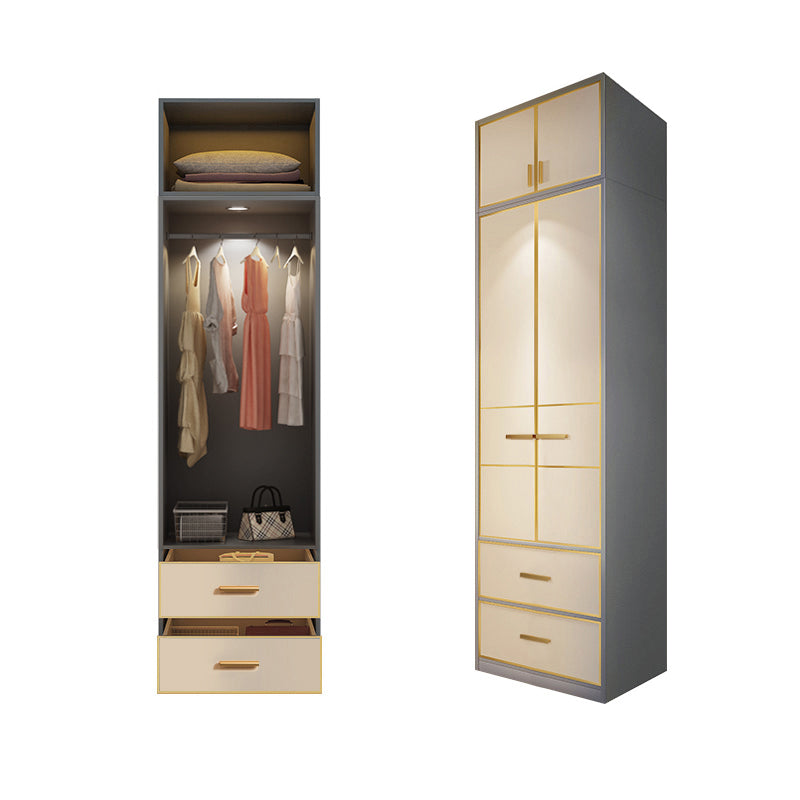 Modern Style Wood Wardrobe Wood Wardrobe with Shelves Armoire Wardrobe Closet