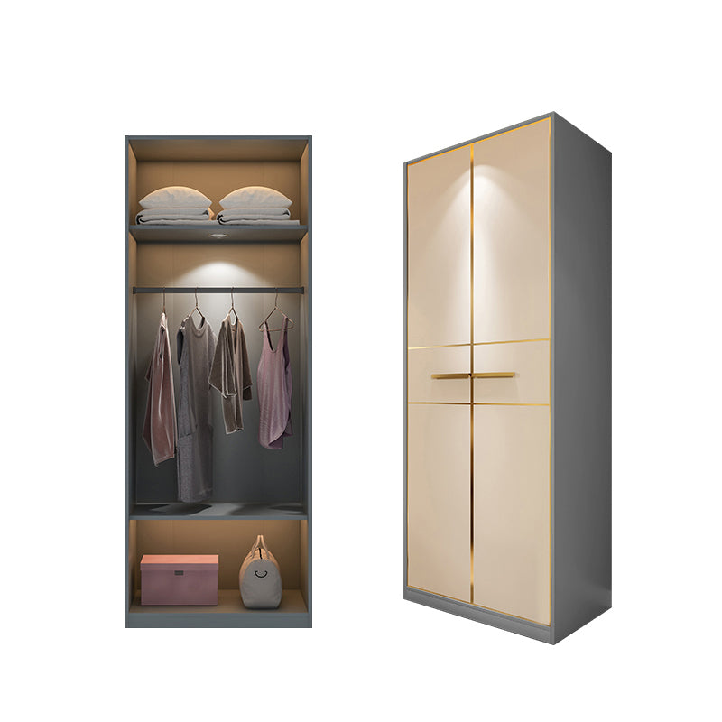 Modern Style Wood Wardrobe Wood Wardrobe with Shelves Armoire Wardrobe Closet