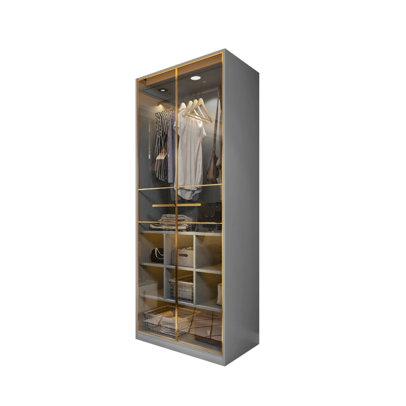 Modern Style Wood Wardrobe Wood Wardrobe with Shelves Armoire Wardrobe Closet