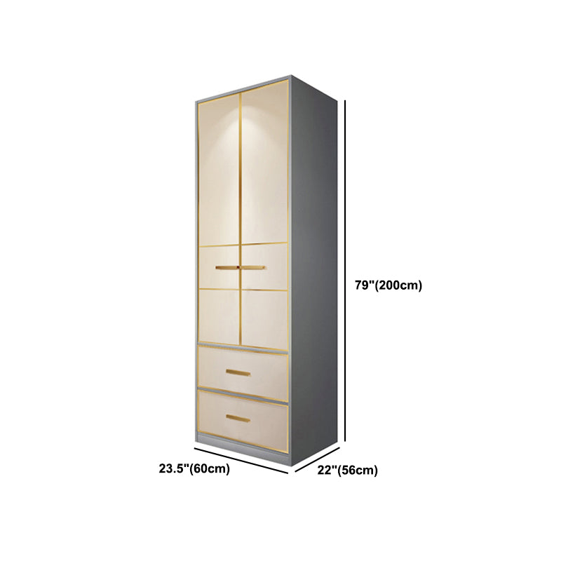 Modern Style Wood Wardrobe Wood Wardrobe with Shelves Armoire Wardrobe Closet
