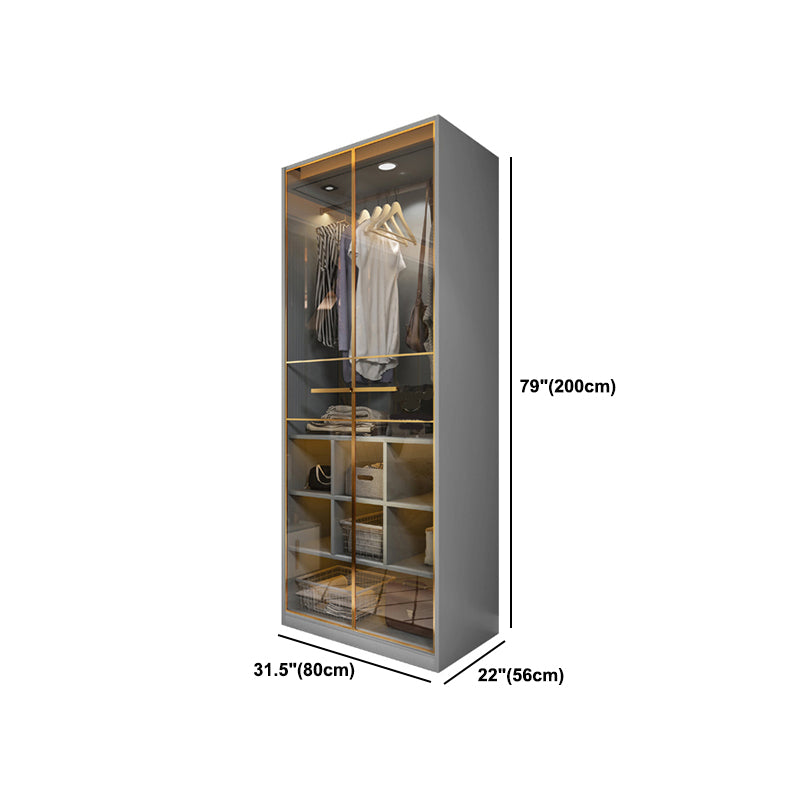 Modern Style Wood Wardrobe Wood Wardrobe with Shelves Armoire Wardrobe Closet