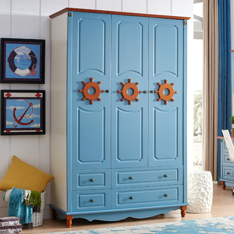 Coastal Cabinet with Hinged Door Manufactured Wood Matte Finish Storage Cabinet