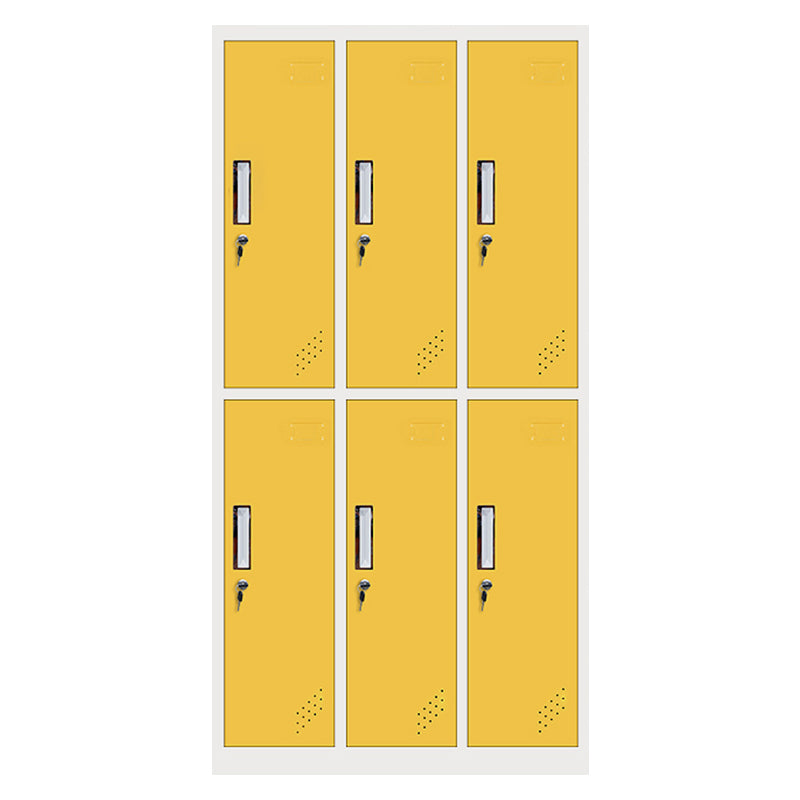 Matte Finish Cabinet with Metal Door Modern Hinged Door Wardrobe