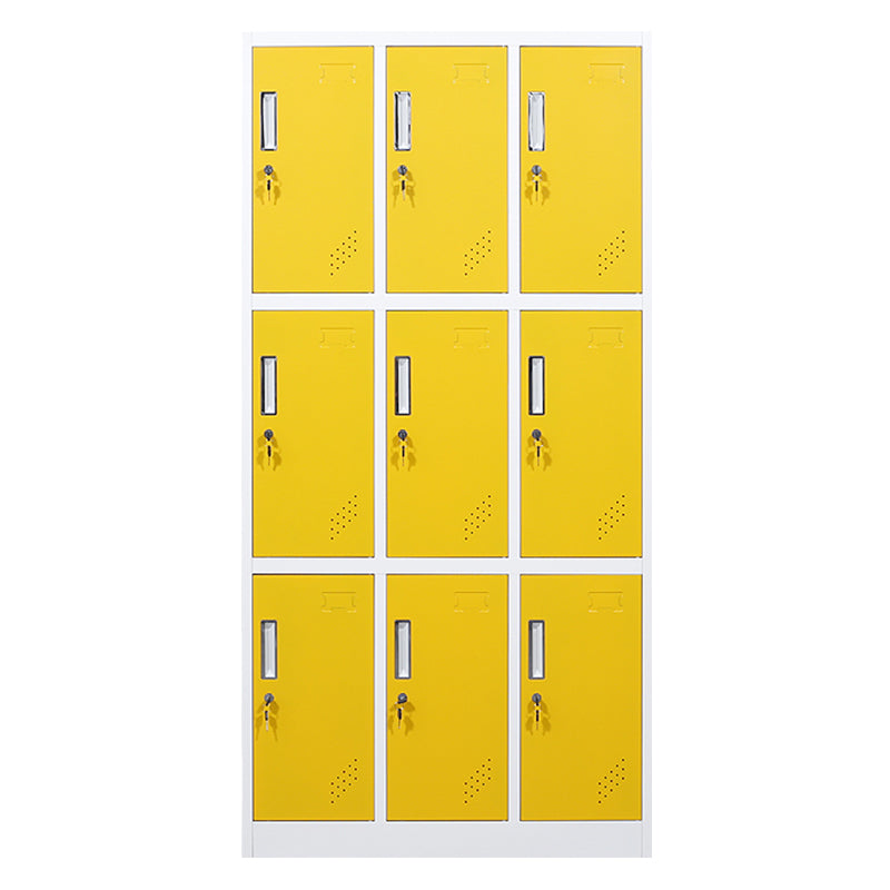 Matte Finish Cabinet with Metal Door Modern Hinged Door Wardrobe