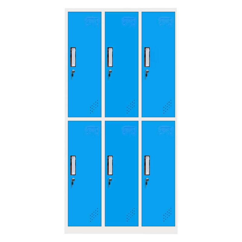 Matte Finish Cabinet with Metal Door Modern Hinged Door Wardrobe