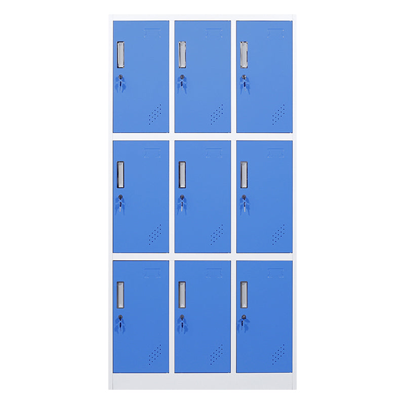 Matte Finish Cabinet with Metal Door Modern Hinged Door Wardrobe