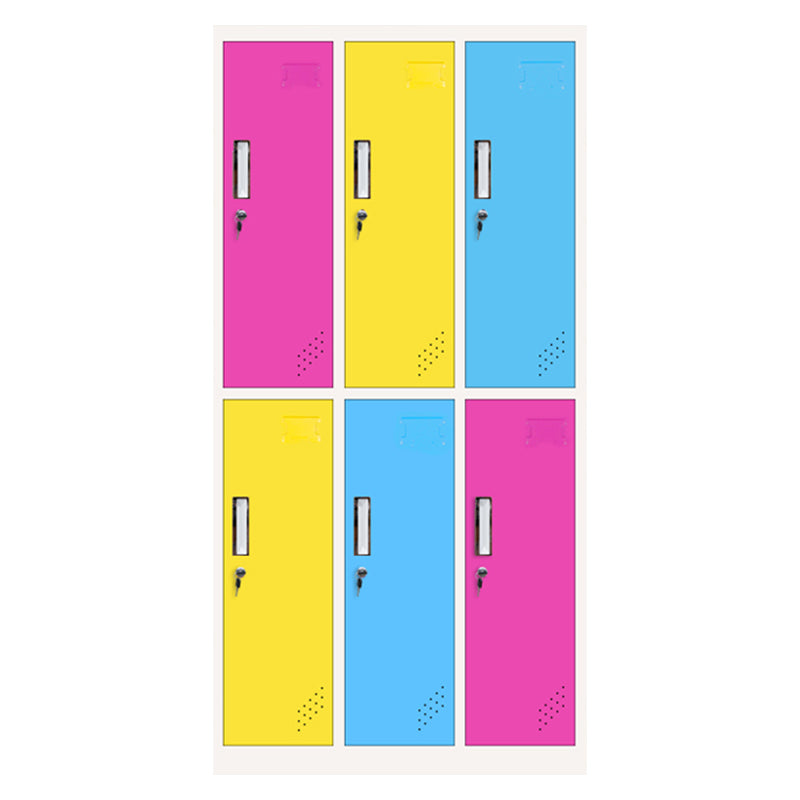 Matte Finish Cabinet with Metal Door Modern Hinged Door Wardrobe