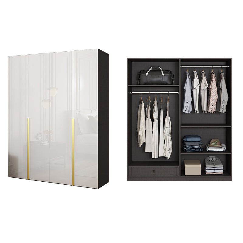 Engineered Wood Wardrobe Cabinet Hinged Modern Wardrobe Armoire