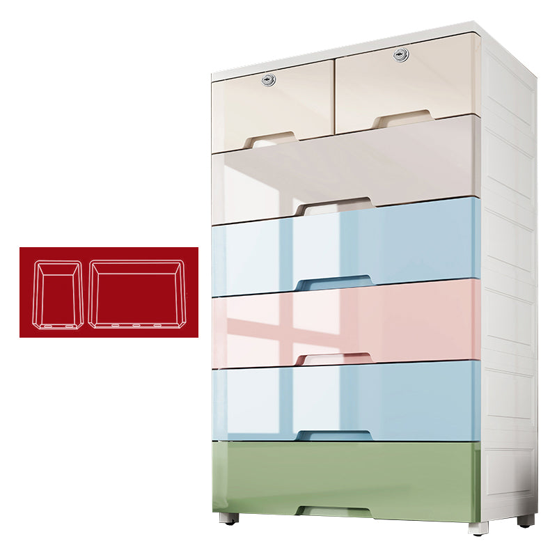 Modern Style Non-Hanging Armoire Plastic Home Storage Cabinet