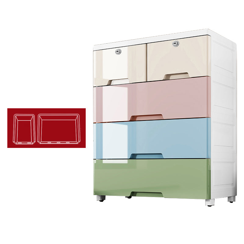 Modern Style Non-Hanging Armoire Plastic Home Storage Cabinet