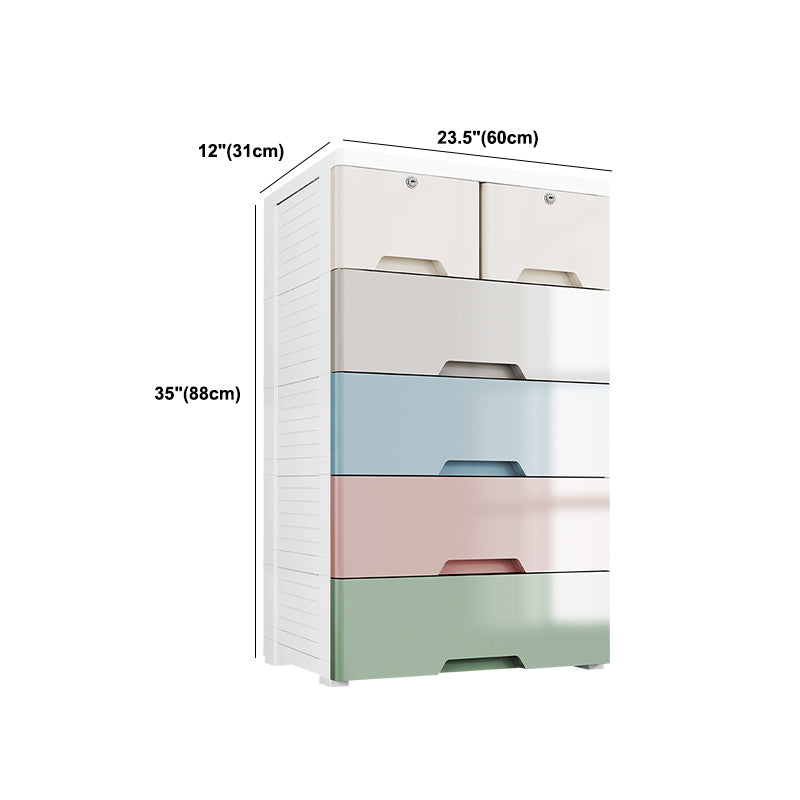 Modern Style Non-Hanging Armoire Plastic Home Storage Cabinet
