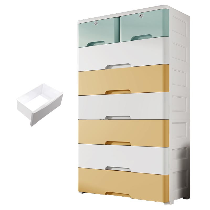 Plastic Home Non-Hanging Armoire Contemporary Style Storage Cabinet