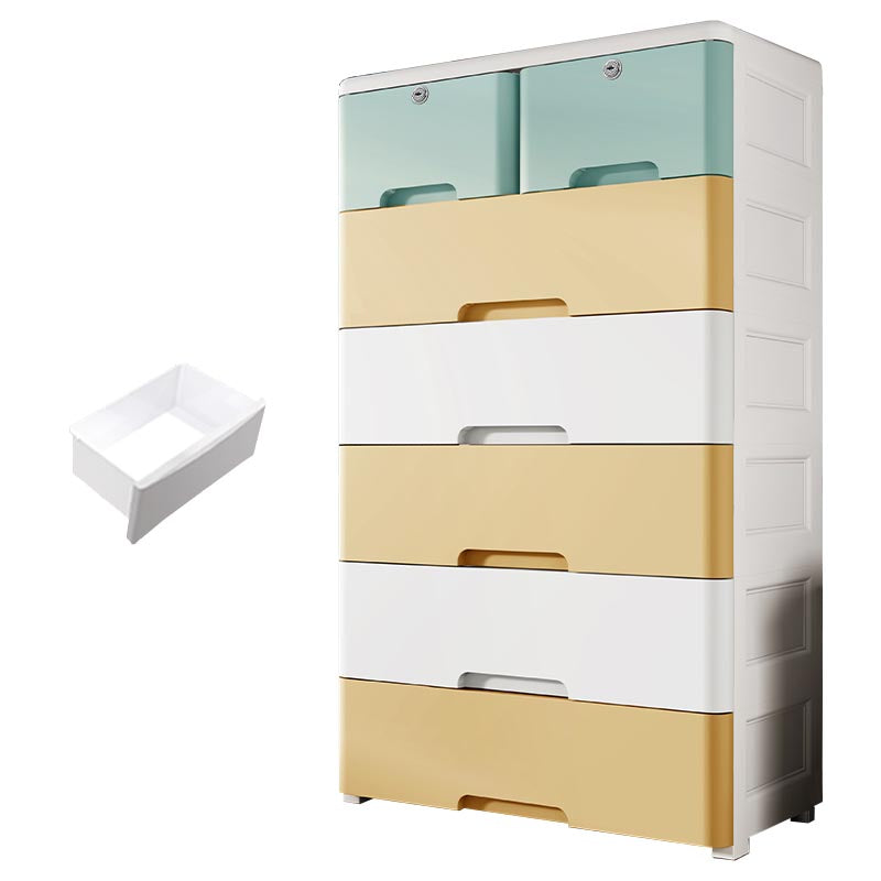 Plastic Home Non-Hanging Armoire Contemporary Style Storage Cabinet