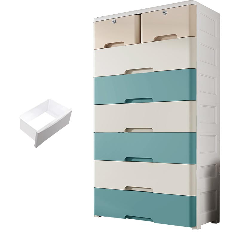 Plastic Home Non-Hanging Armoire Contemporary Style Storage Cabinet
