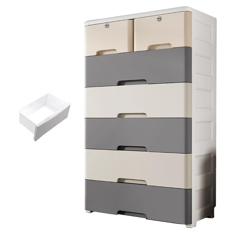 Plastic Home Non-Hanging Armoire Contemporary Style Storage Cabinet