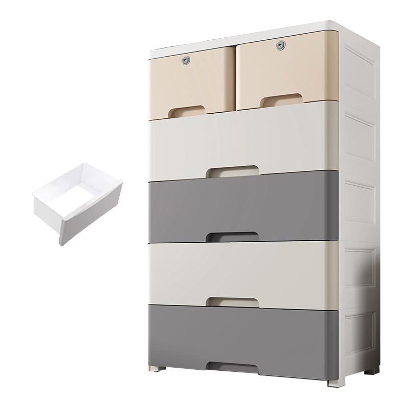 Plastic Home Non-Hanging Armoire Contemporary Style Storage Cabinet