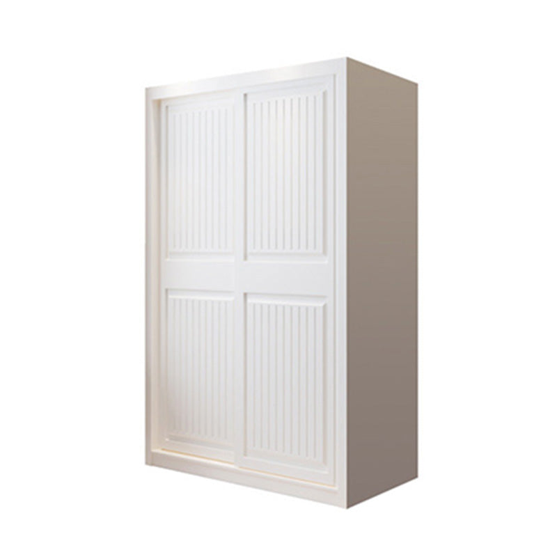 Modern White Wardrobe Armoire Engineered Wood Wardrobe Cabinet with Drawers