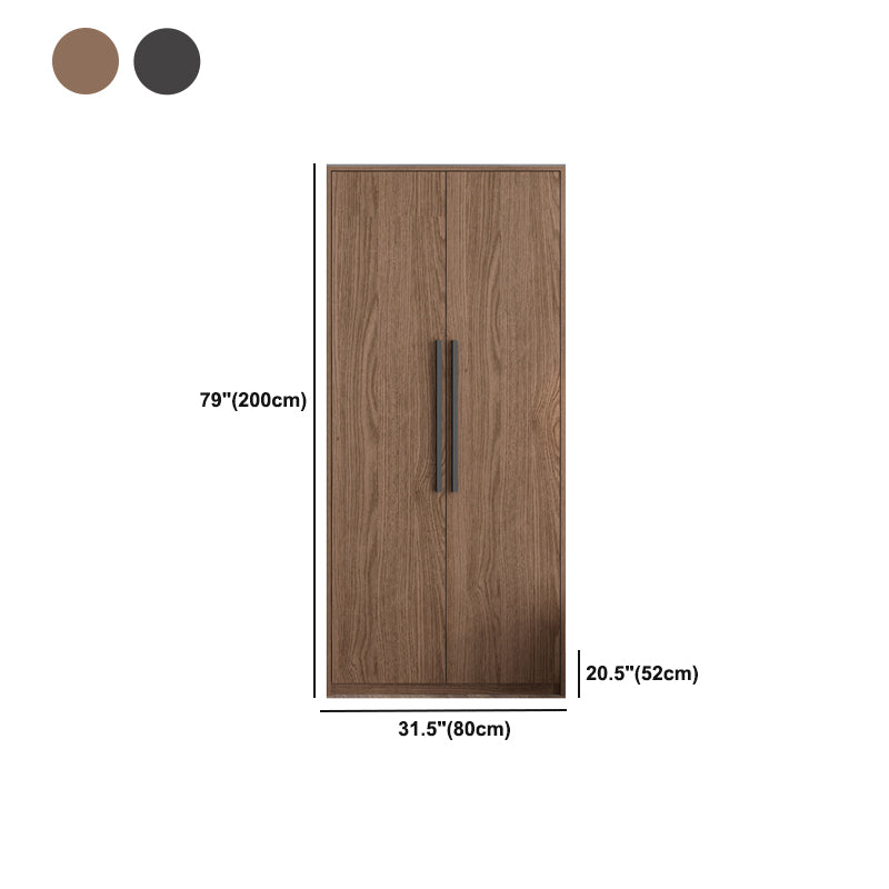 Contemporary Wardrobe with Garment Rod Engineered Wood Wardrobe Closet