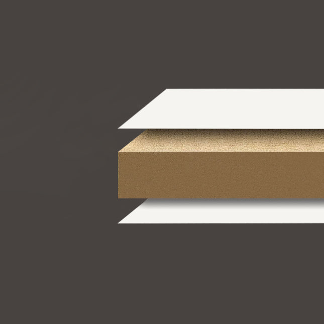 Engineered Wood Wardrobe Cabinet White Modern Wardrobe with Drawer