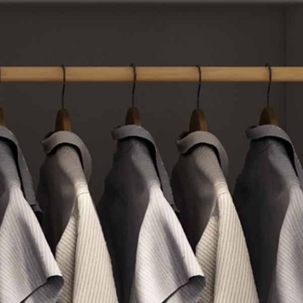 Engineered Wood Wardrobe Cabinet White Modern Wardrobe with Drawer