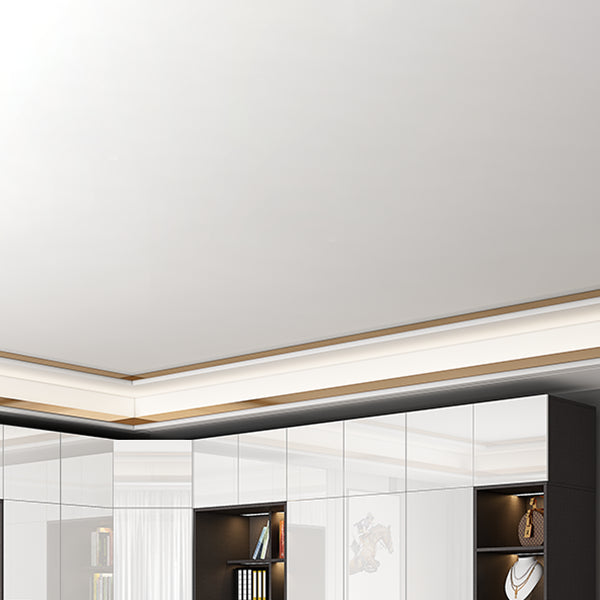 Mirrored Finish Wardrobe Cabinet Engineered Wood Wardrobe with Drawer