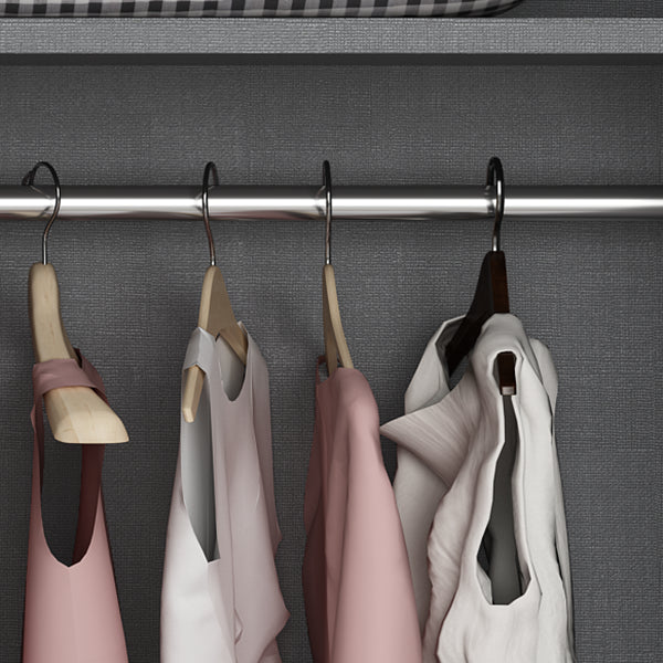 Mirrored Finish Wardrobe Cabinet Engineered Wood Wardrobe with Drawer