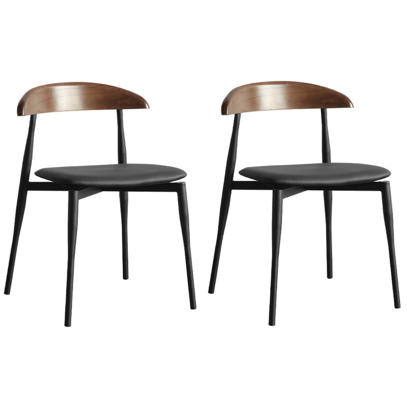 Modern Black Dining Set 1/2/5 Pieces Rectangle Indoor Wood Legs Dinette Set