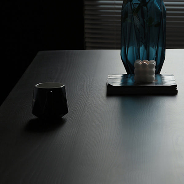 Modern Black Dining Set 1/2/5 Pieces Rectangle Indoor Wood Legs Dinette Set