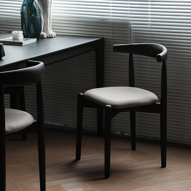 Modern Black Dining Set 1/2/5 Pieces Rectangle Indoor Wood Legs Dinette Set