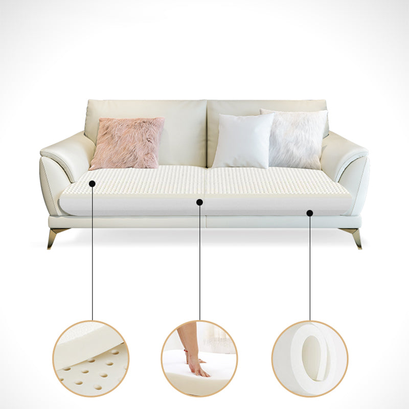 Stain Resistant Leather Contemporary Standard Settee Bench in White
