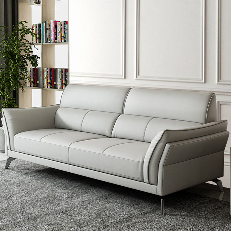 Contemporary Standard Settee Bench Stain Resistant Leather Sofa