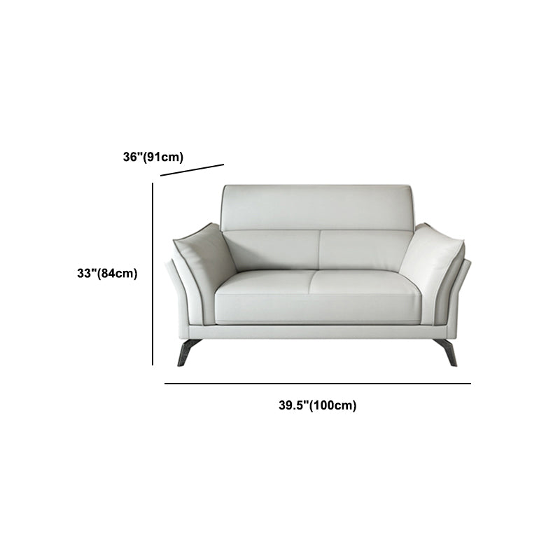 Contemporary Standard Settee Bench Stain Resistant Leather Sofa