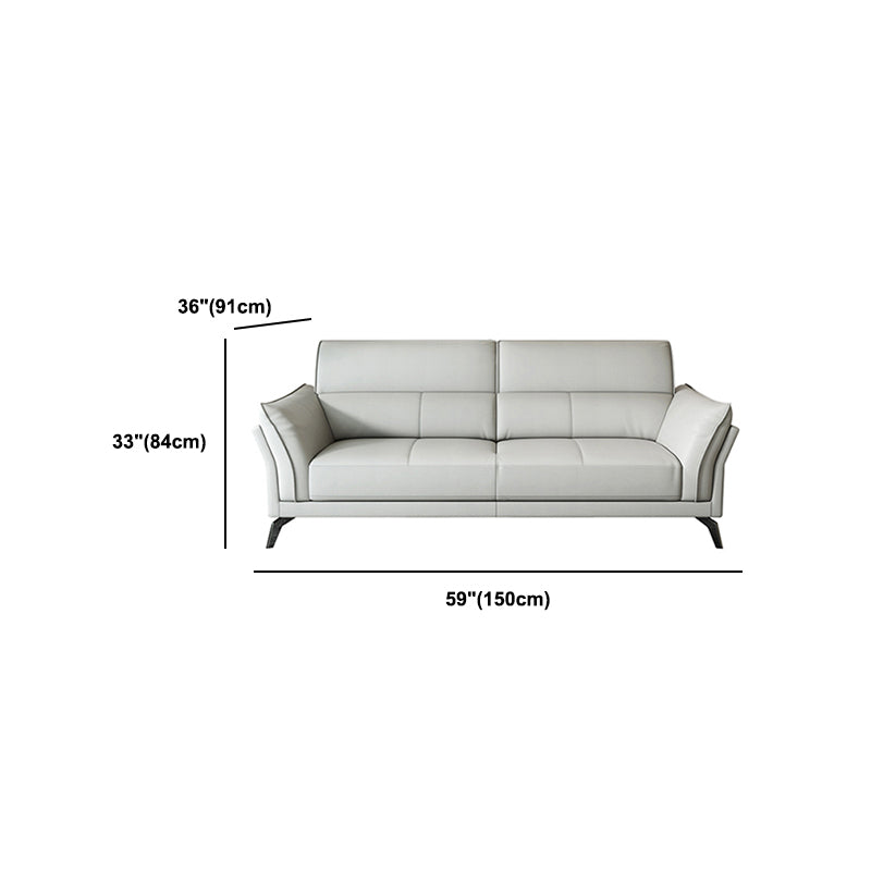 Contemporary Standard Settee Bench Stain Resistant Leather Sofa