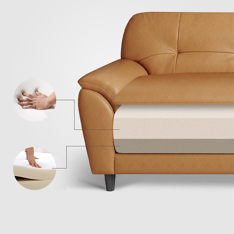 Stain Resistant Contemporary Pillow Top Arm Standard Settee Couch