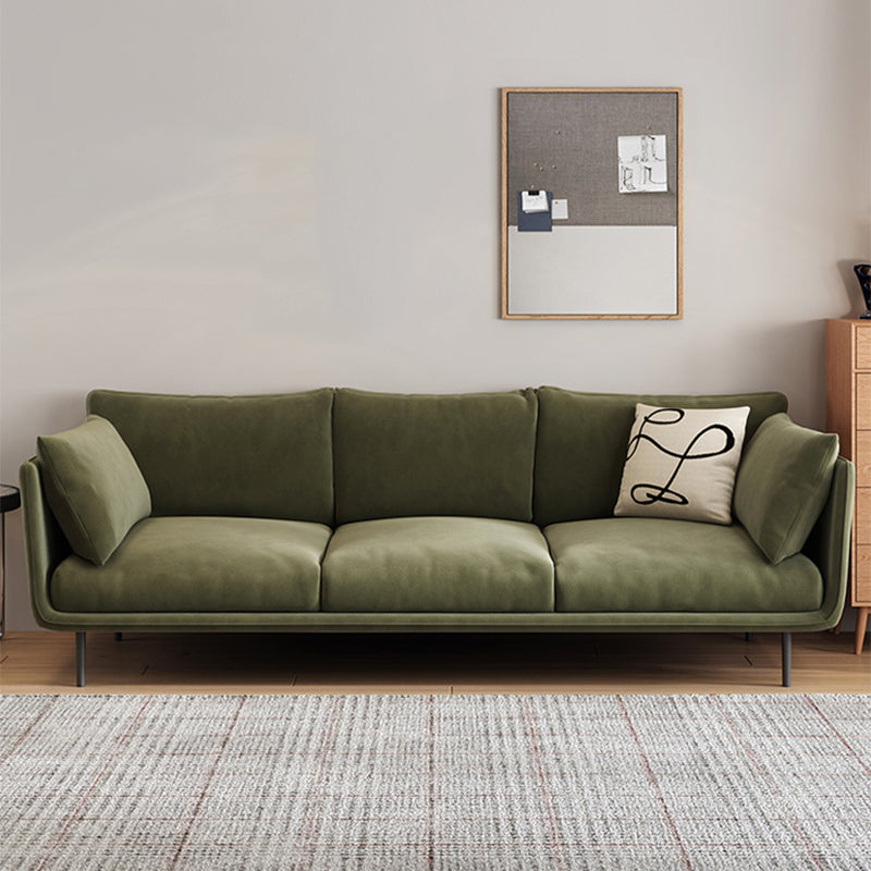 Contemporary Sofa CouchStandard Square Arm Settee Bench with Pillows