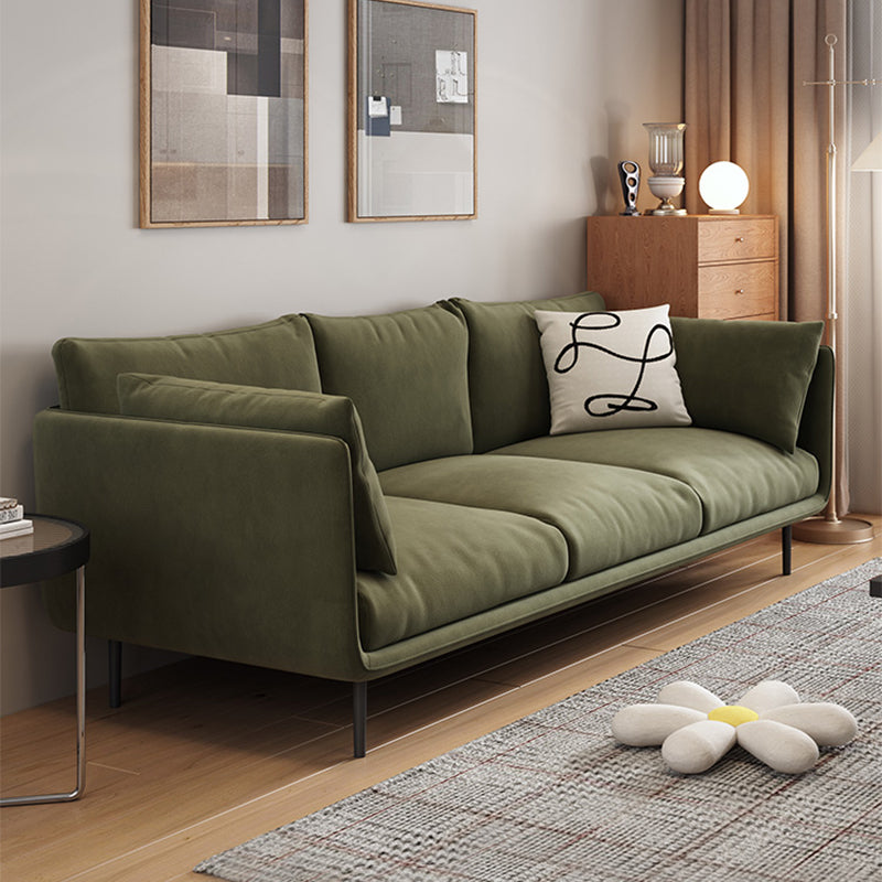 Contemporary Sofa CouchStandard Square Arm Settee Bench with Pillows