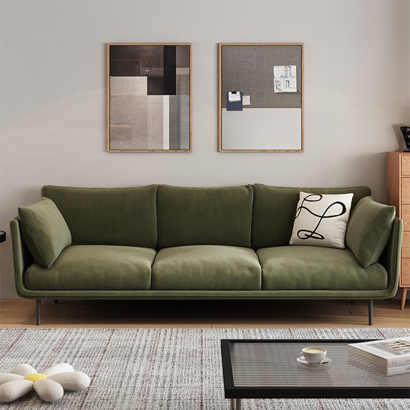 Contemporary Sofa CouchStandard Square Arm Settee Bench with Pillows