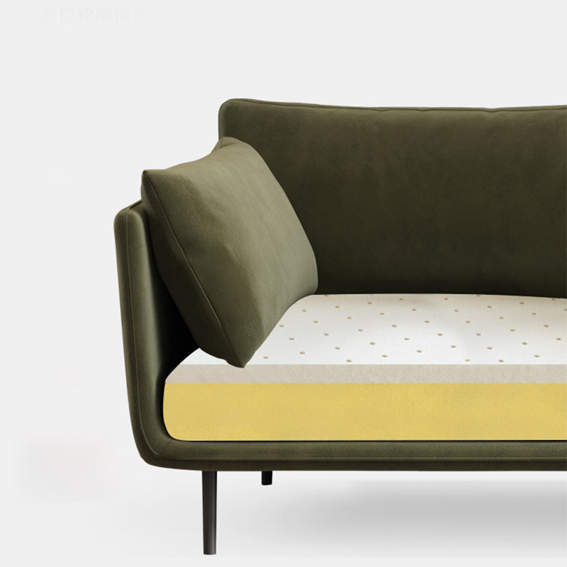 Contemporary Sofa CouchStandard Square Arm Settee Bench with Pillows