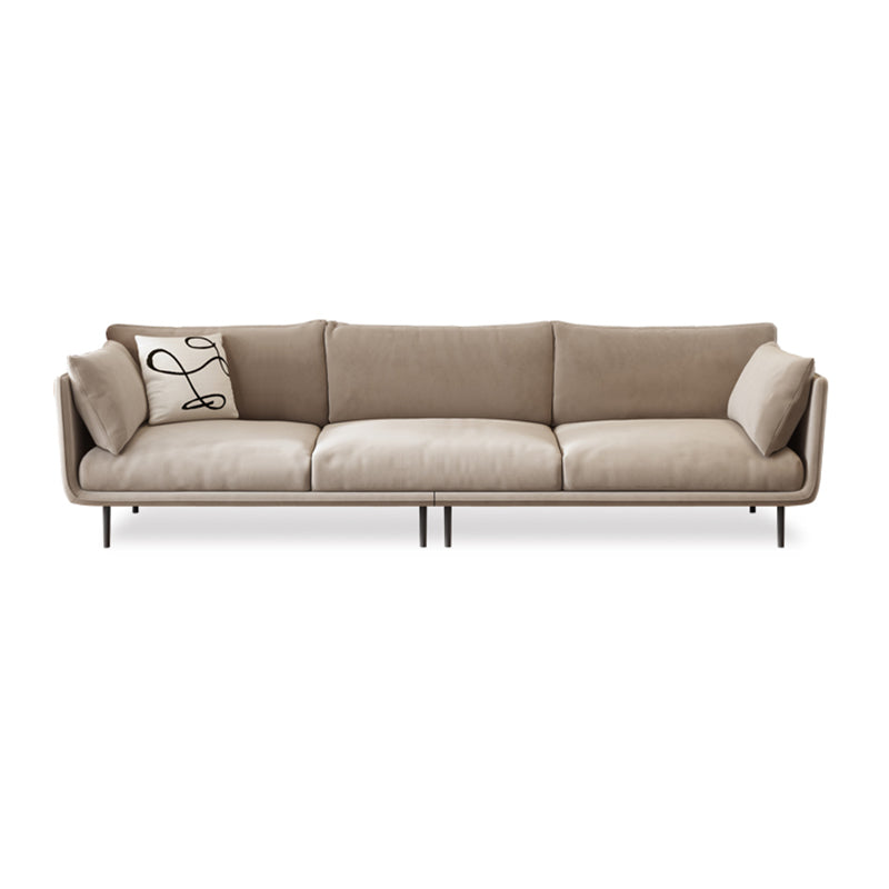 Contemporary Sofa CouchStandard Square Arm Settee Bench with Pillows