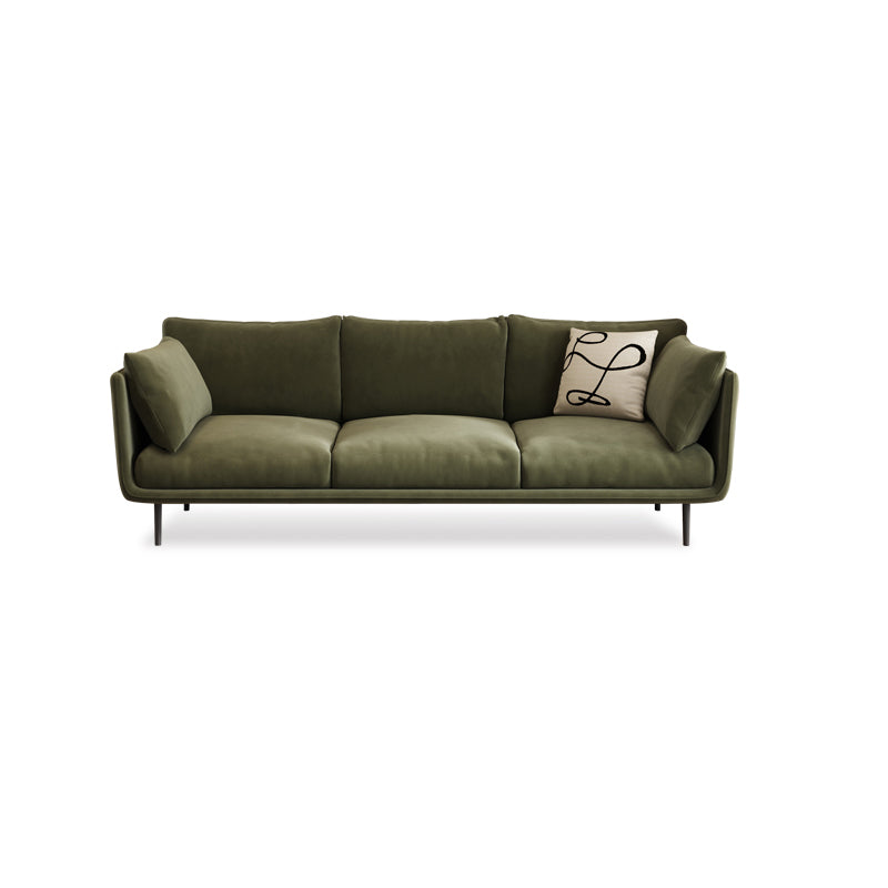 Contemporary Sofa CouchStandard Square Arm Settee Bench with Pillows